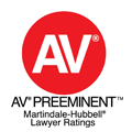 AV - AV Preeminent - Martindale-Hubbell Lawyer Ratings